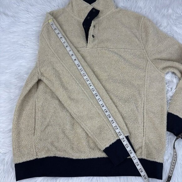 Jachs Men’s Off-White Gorpcore Teddy 1/4 Snap Sherpa Casual Pullover L/C50 - Picture 11 of 11